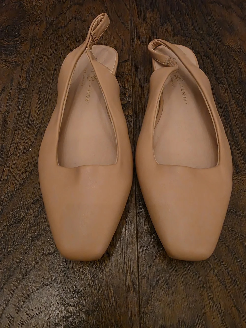 Chinese Laundry Nude/Tan Slingback Pointed Flats